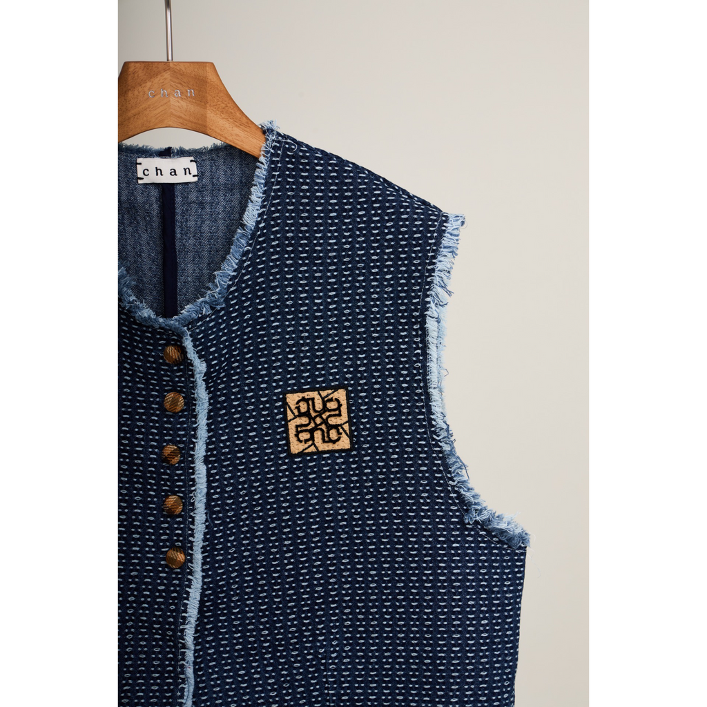 Tweed Vest – Denim