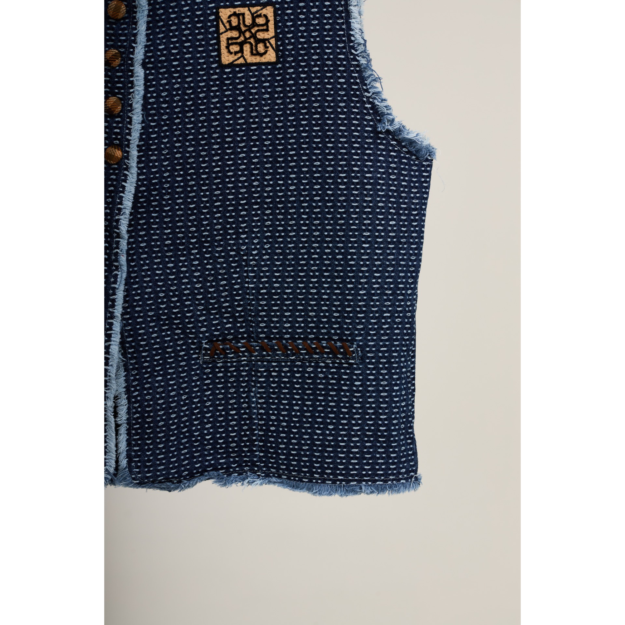 Tweed Vest – Denim