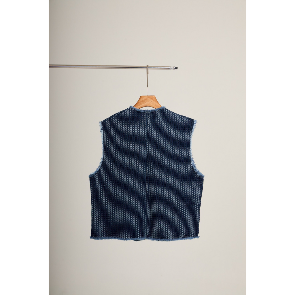 Tweed Vest – Denim