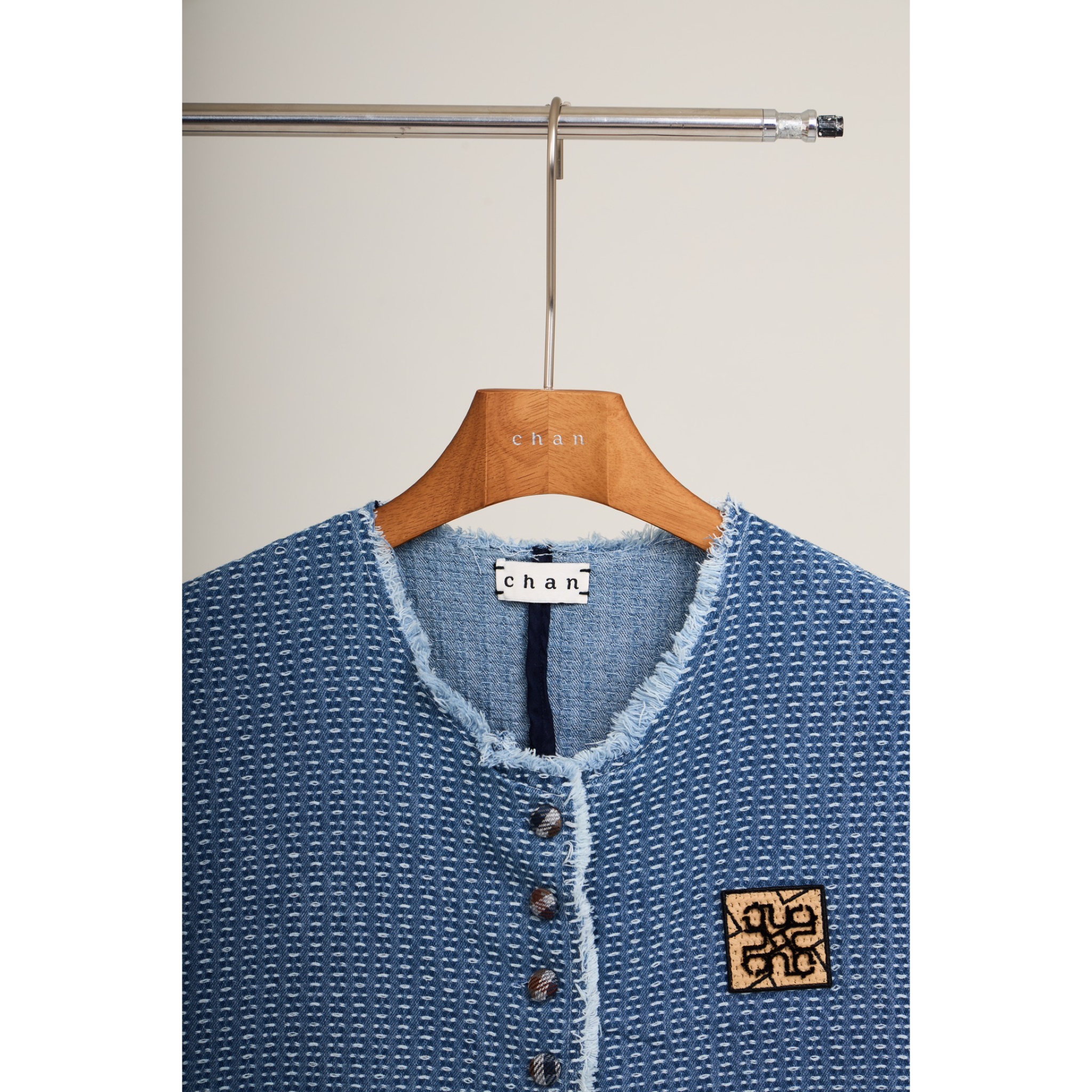 Tweed Vest – Light Blue