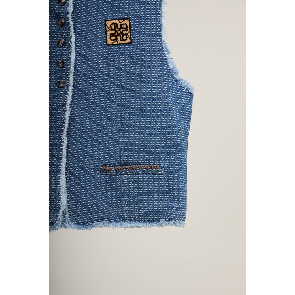 Tweed Vest – Light Blue