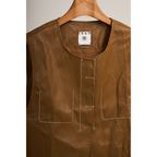 Coated Vest – Caramel Brown