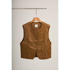 Coated Vest – Caramel Brown