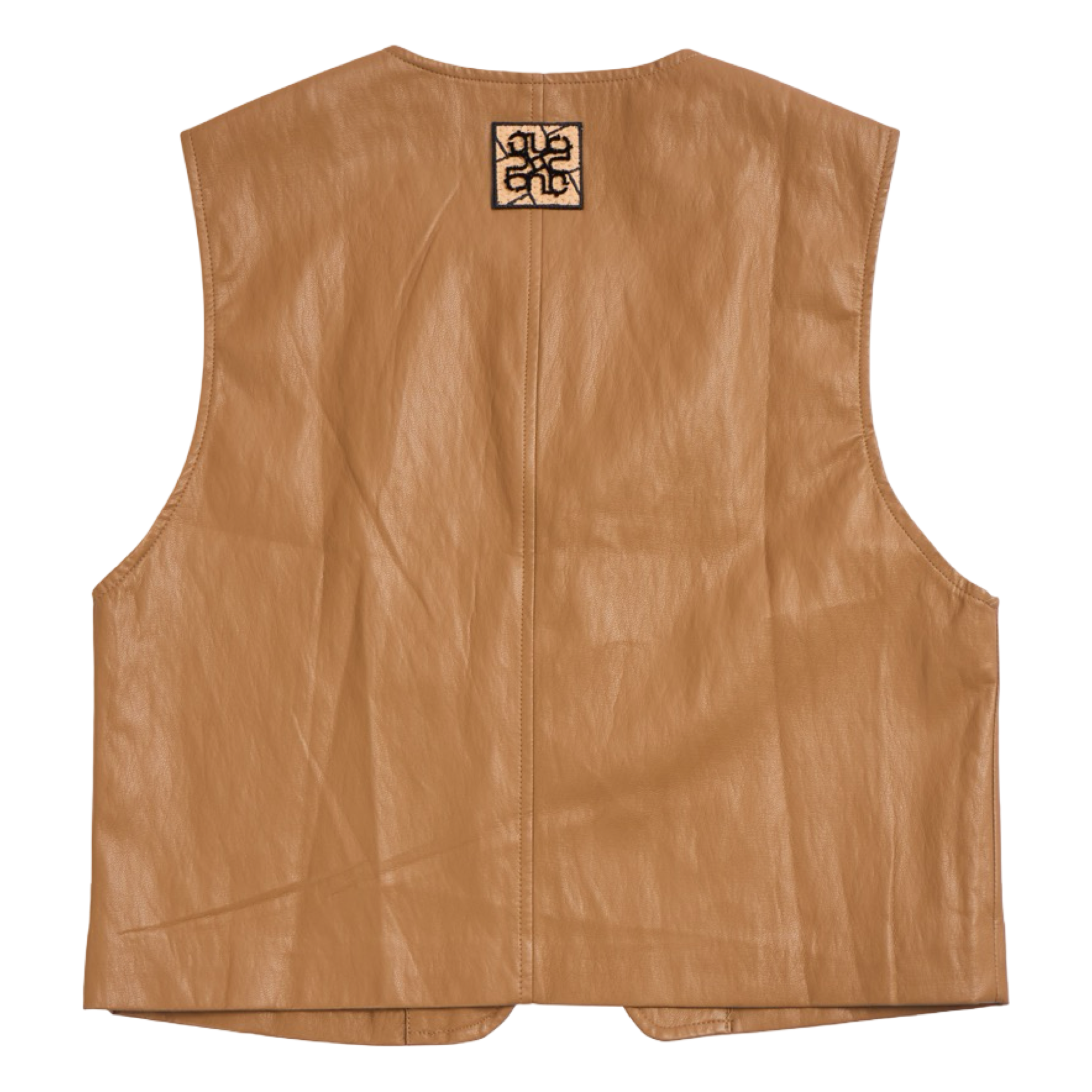 Coated Vest – Caramel Brown