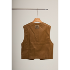 Coated Vest – Caramel Brown