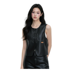 Coated Vest – Black