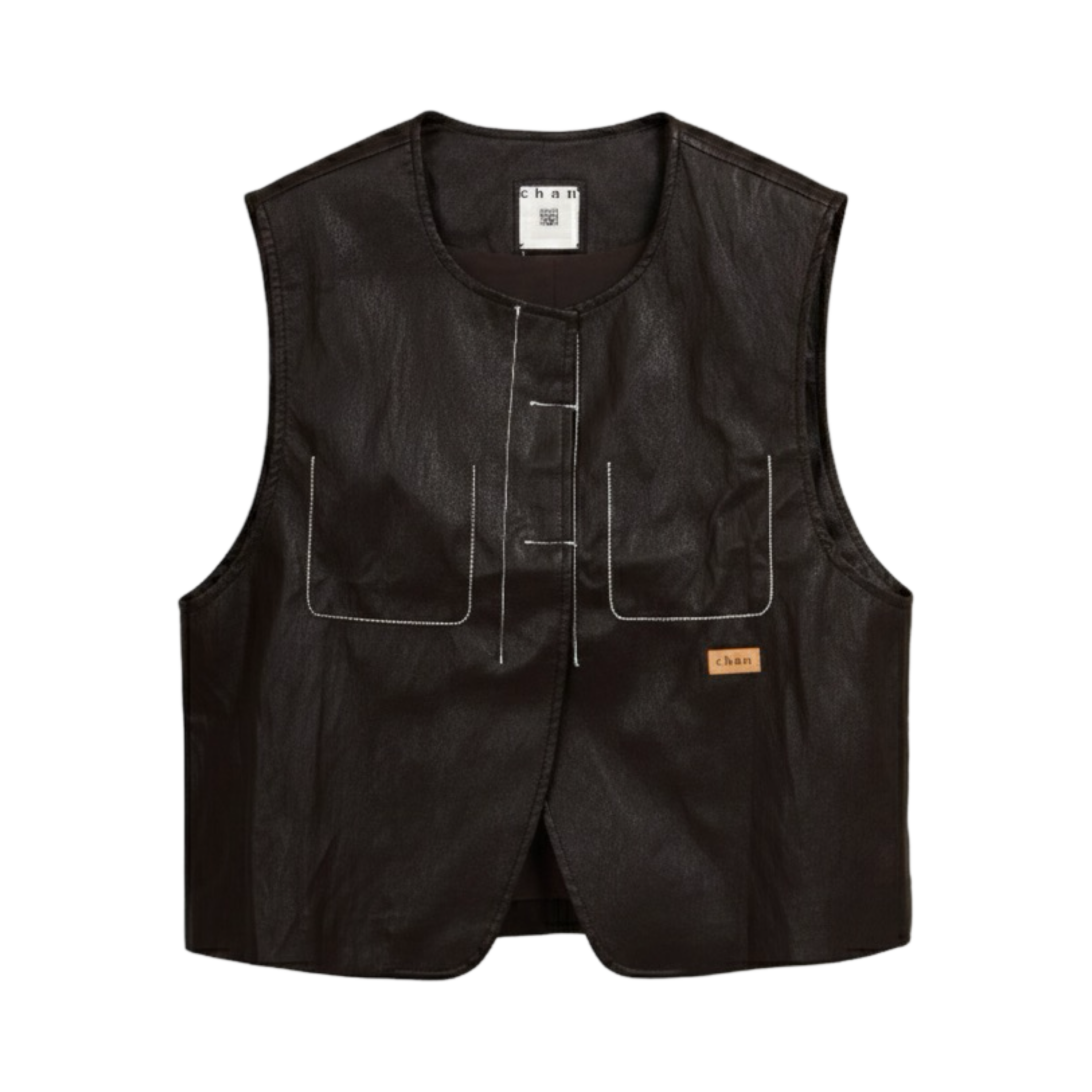 Coated Vest – Black