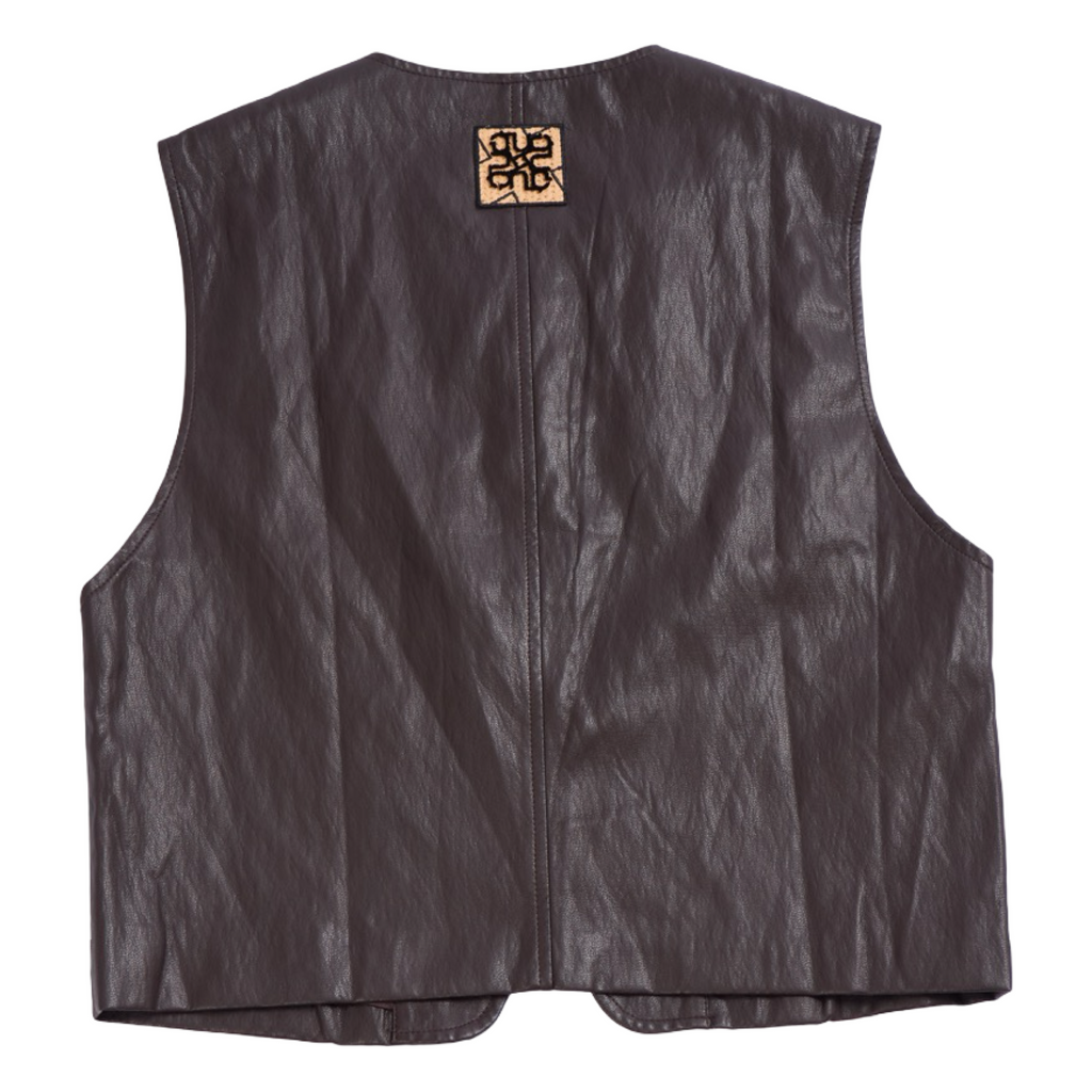 Coated Vest – Black