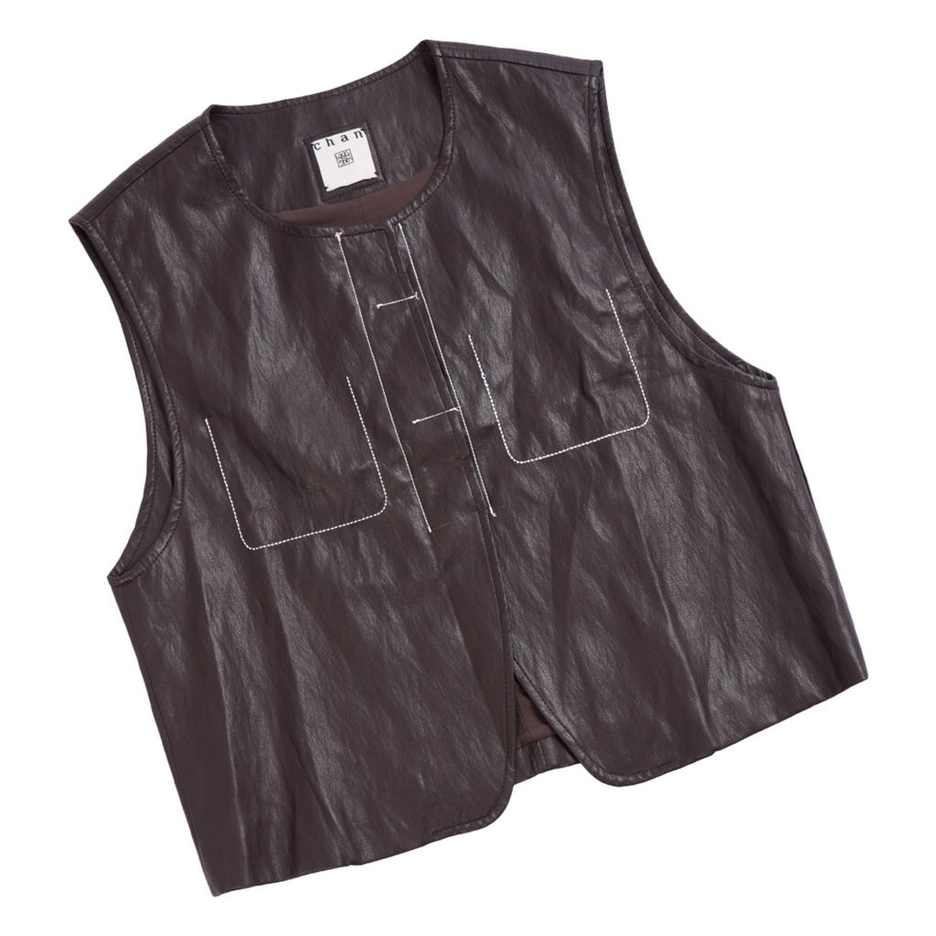 Coated Vest – Black