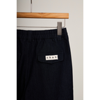 Striped Cuff Wide-Leg Pant – Navy