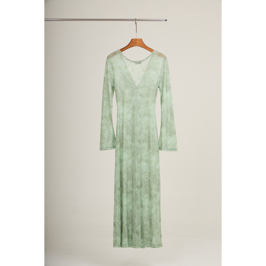 Twist Front Cutout Maxi Dress – Green