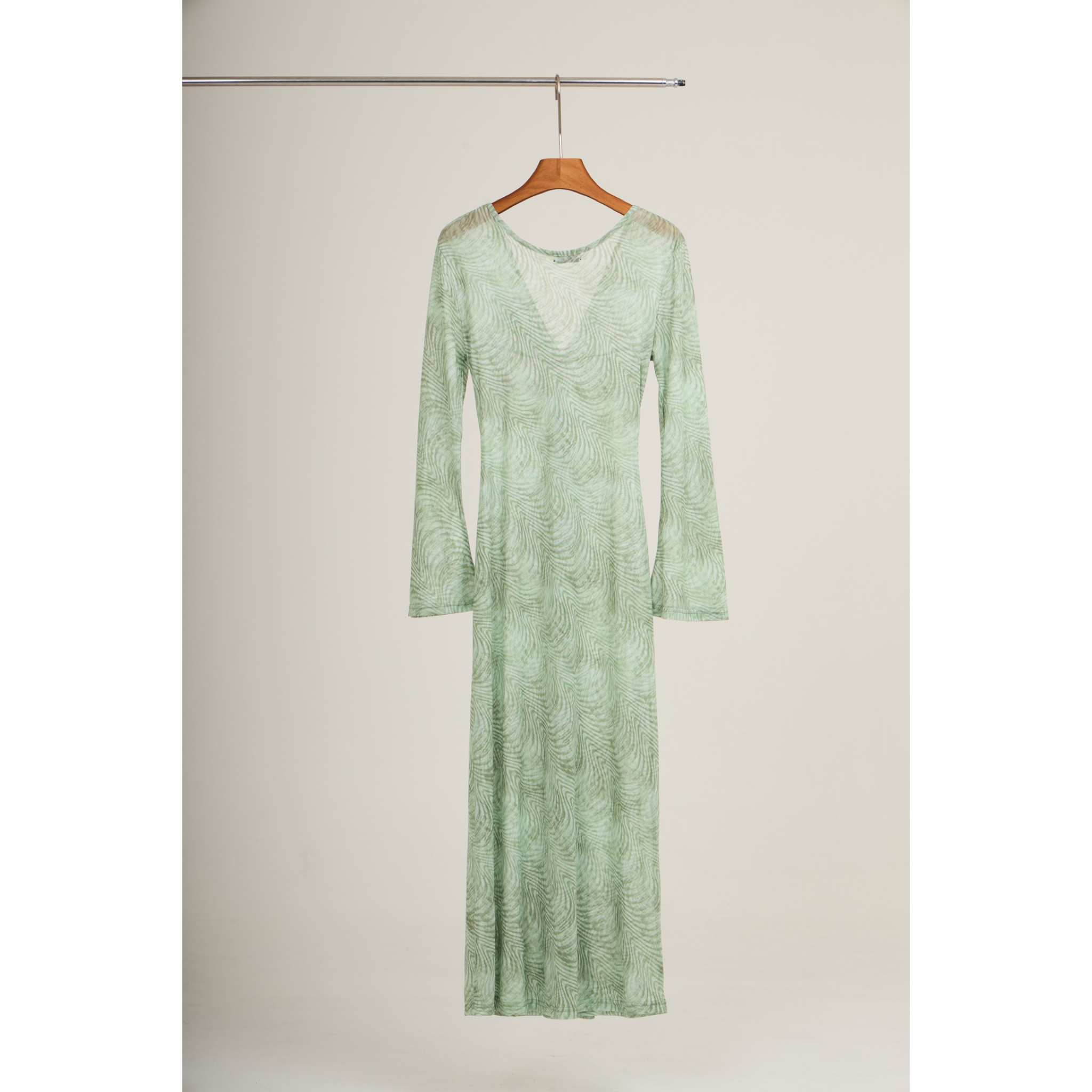 Twist Front Cutout Maxi Dress – Green