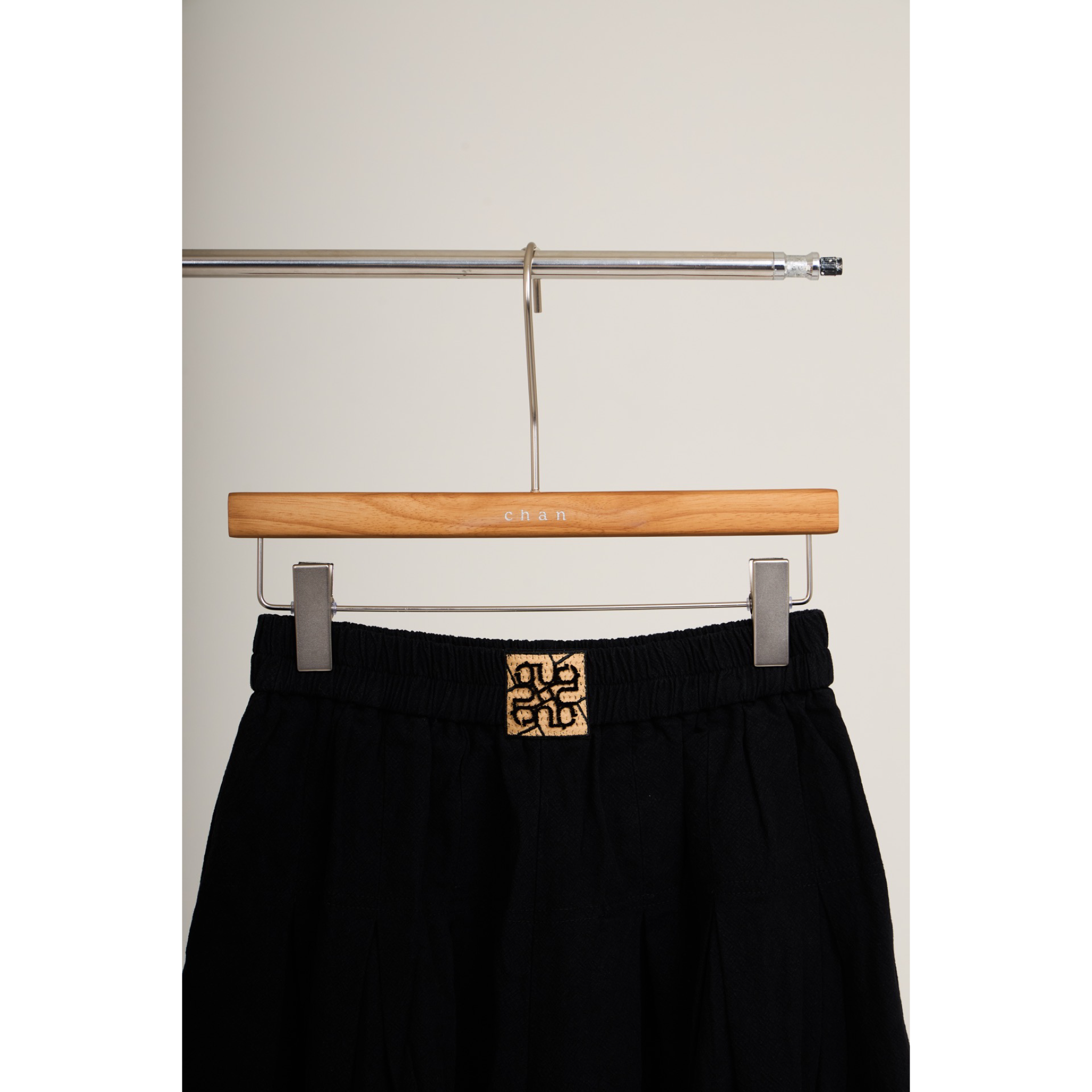 Pleated Wide Pants – Black