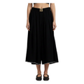 Pleated Wide Pants – Black