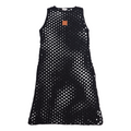 Mesh Knit Dress – Black