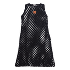 Mesh Knit Dress – Black