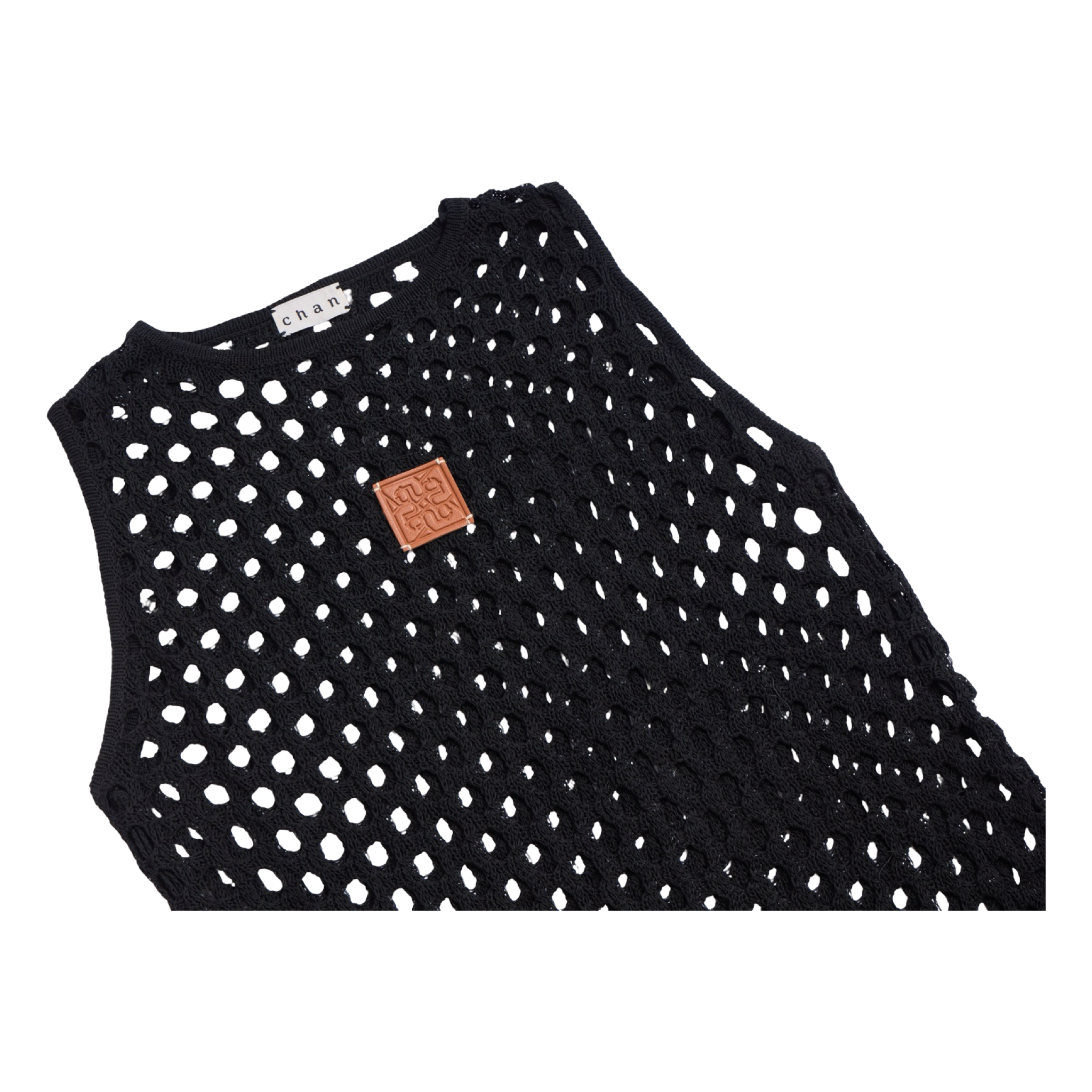 Mesh Knit Dress – Black