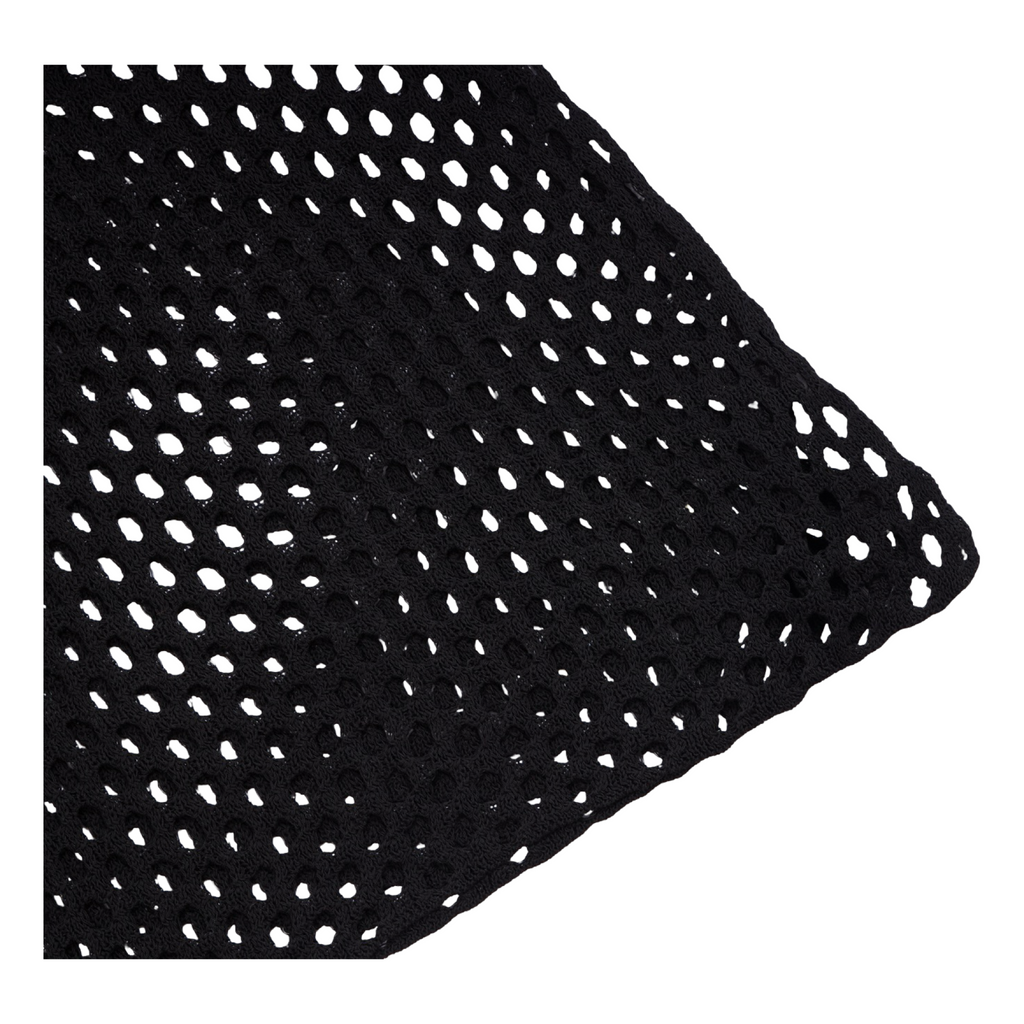 Mesh Knit Dress – Black