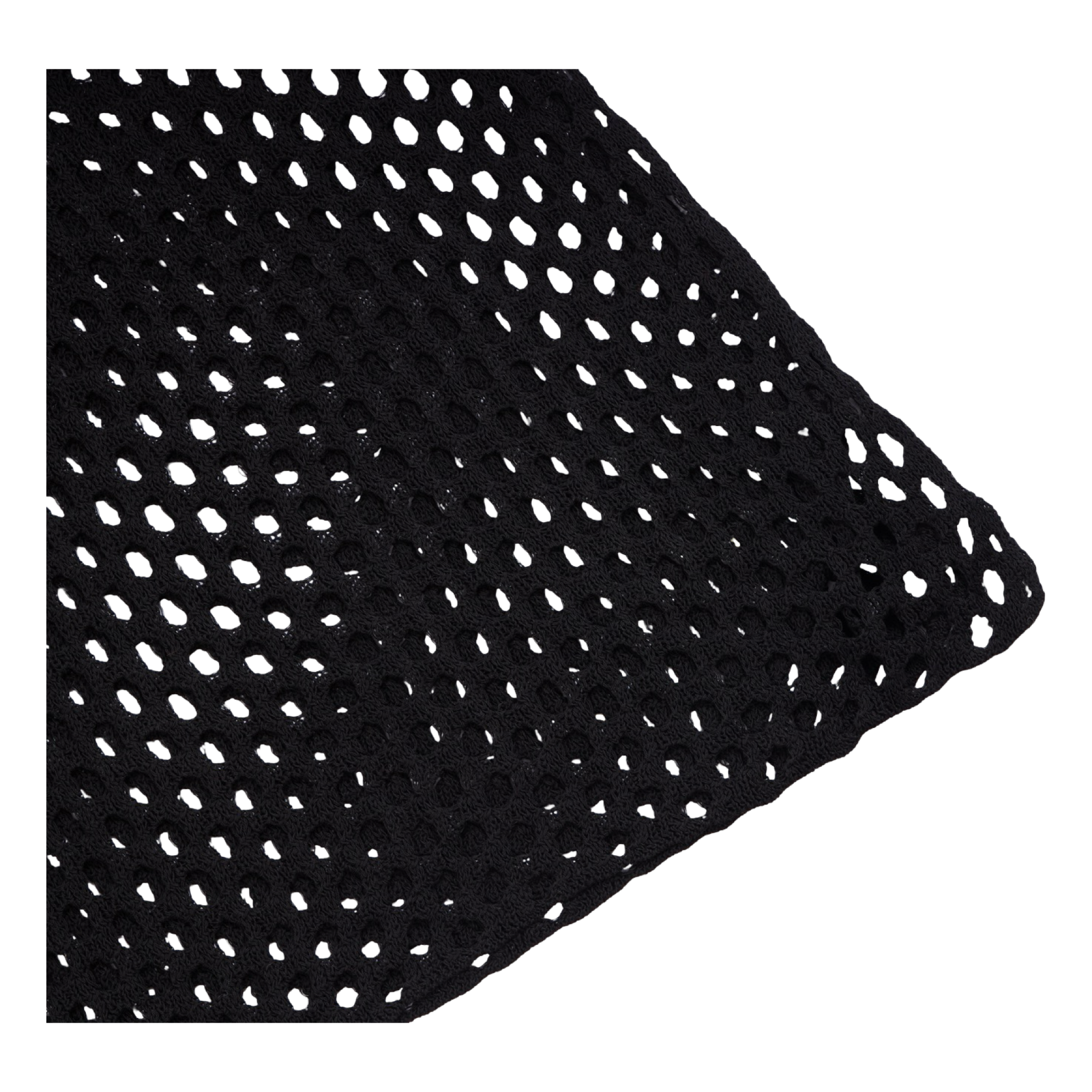 Mesh Knit Dress – Black