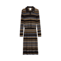 Ribbed Stripe Knit Set (Top & Skirt) – Brown