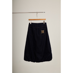 Puff Hem Denim Skirt