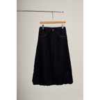 Puff Hem Denim Skirt