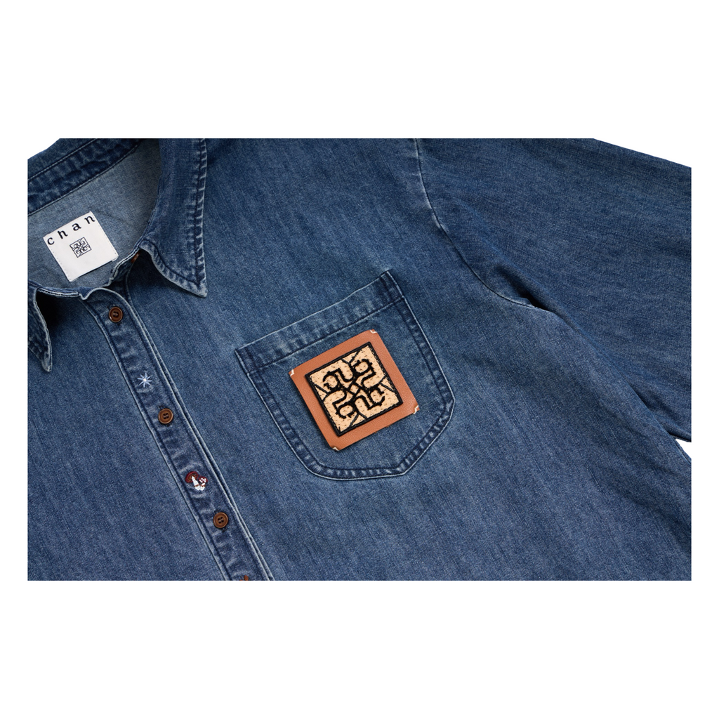 Logo Patch Denim Shirt