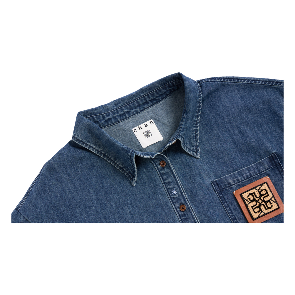 Logo Patch Denim Shirt