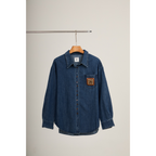 Logo Patch Denim Shirt