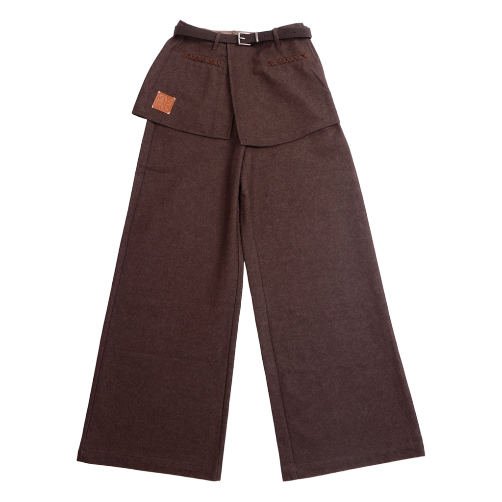 Overlay Waist Trousers – Black