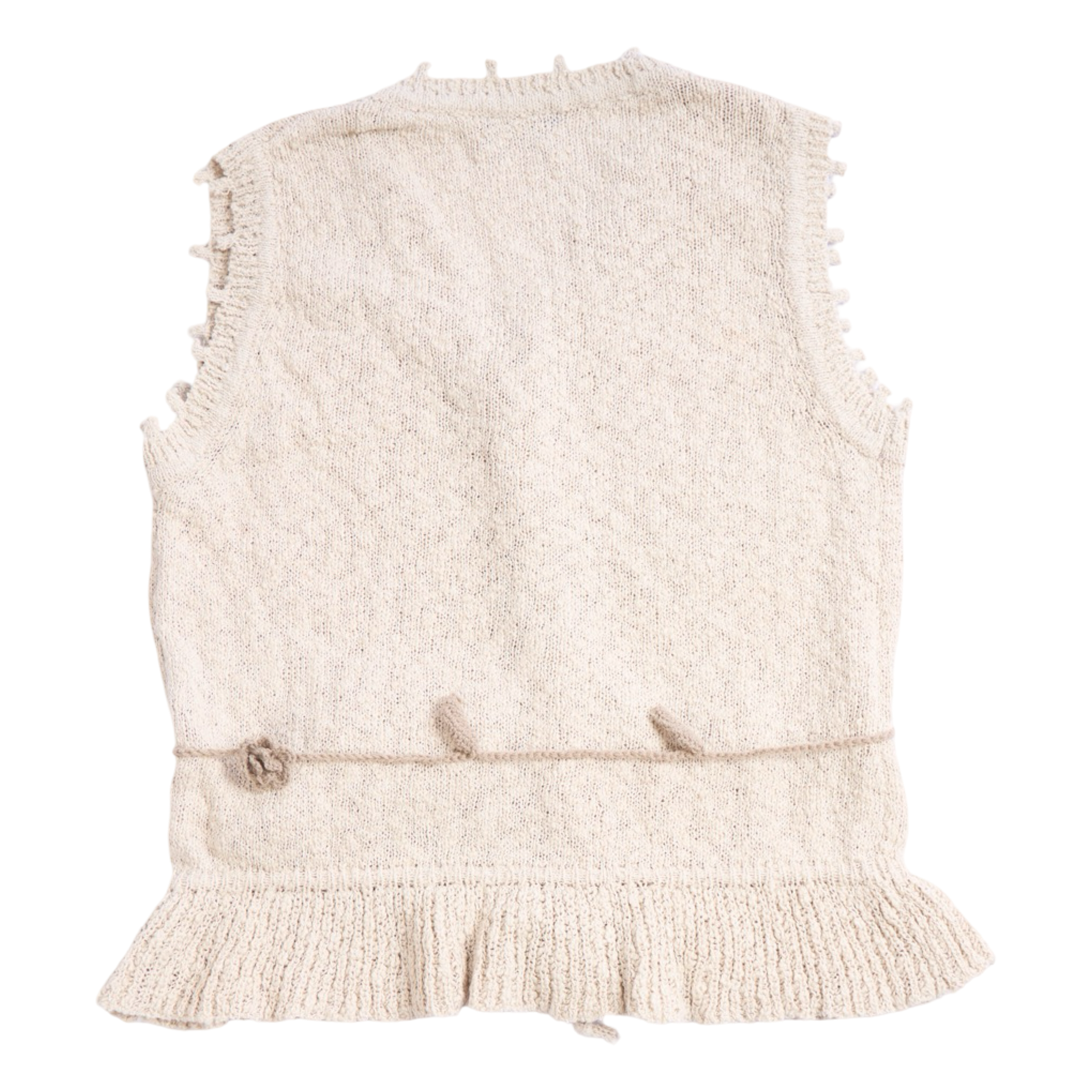 Sleeveless Knit Top – Beige