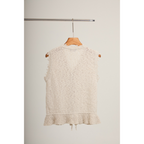 Sleeveless Knit Top – Beige