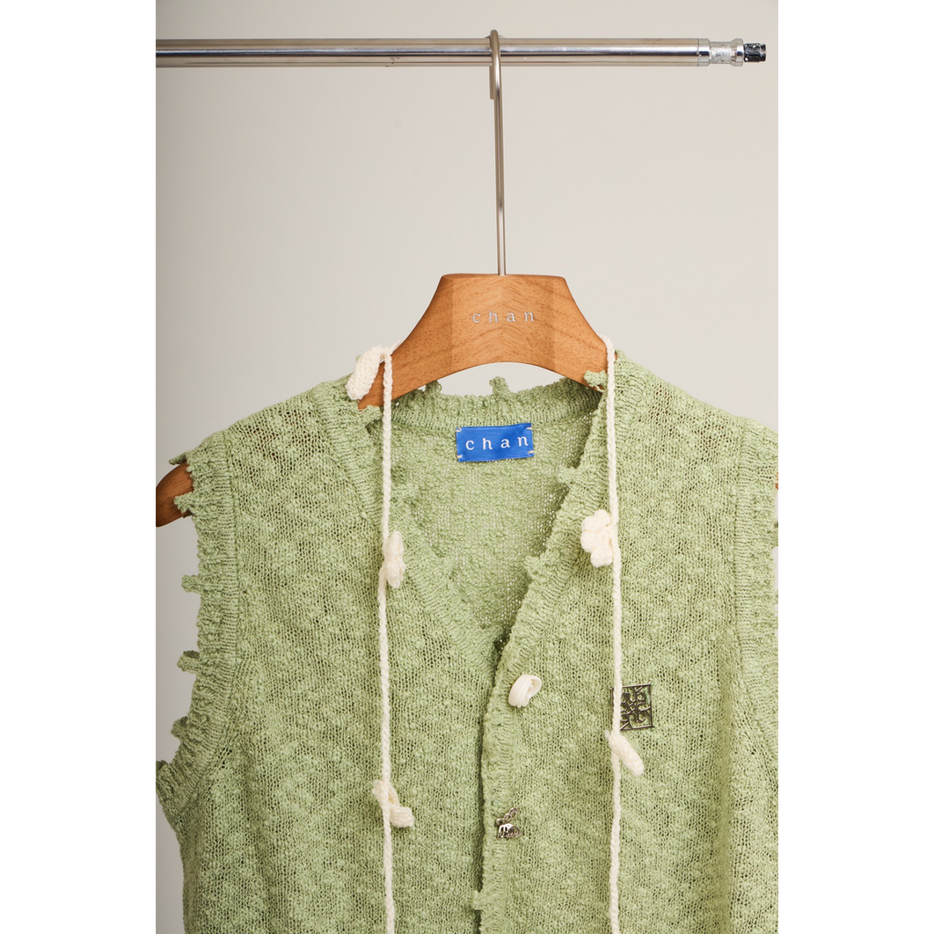 Sleeveless Knit Top – Green