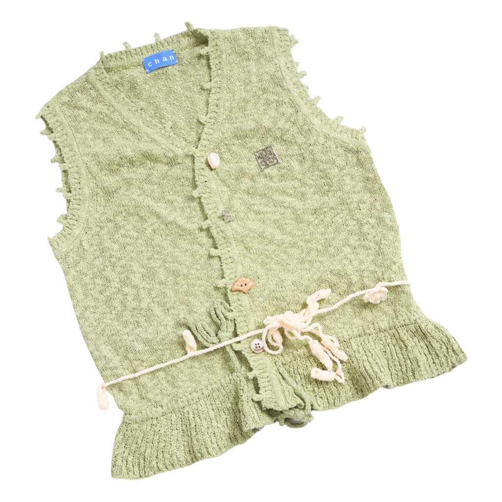 Sleeveless Knit Top – Green