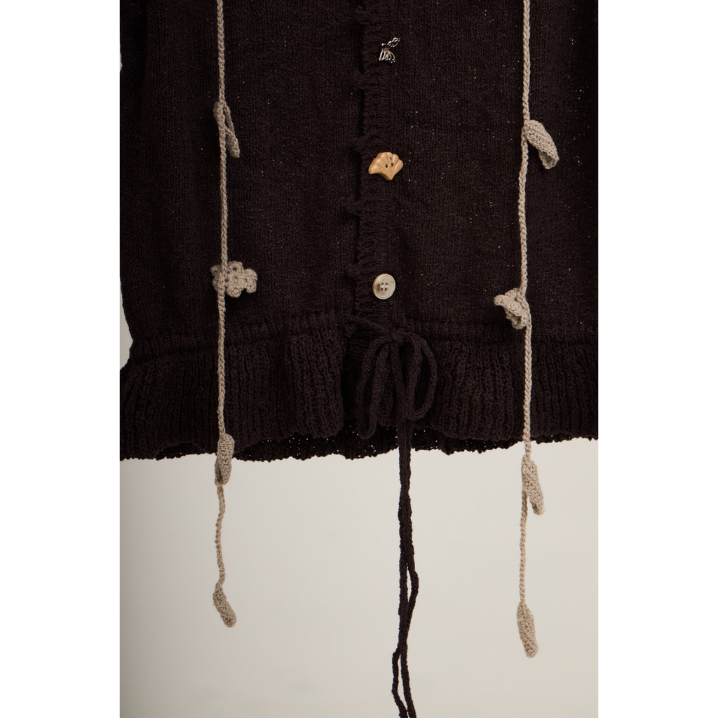 Sleeveless Knit Top – Brown