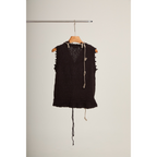 Sleeveless Knit Top – Brown