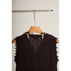 Sleeveless Knit Top – Brown