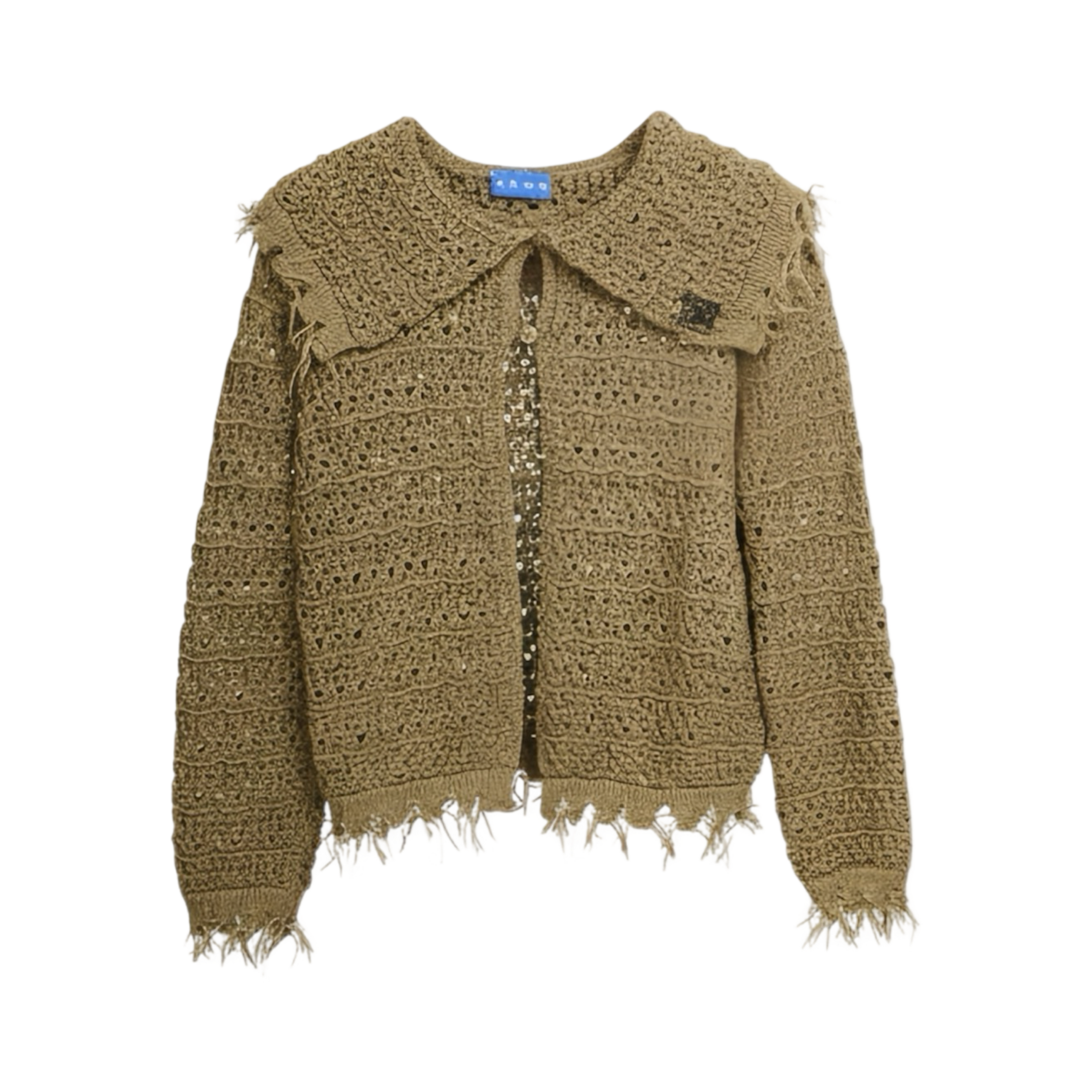 Lace Petal Collar Shirt – Olive