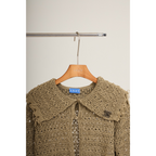 Lace Petal Collar Shirt – Olive