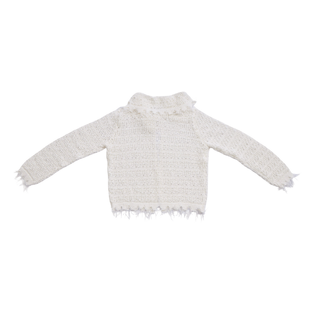 Lace Petal Collar Shirt – White