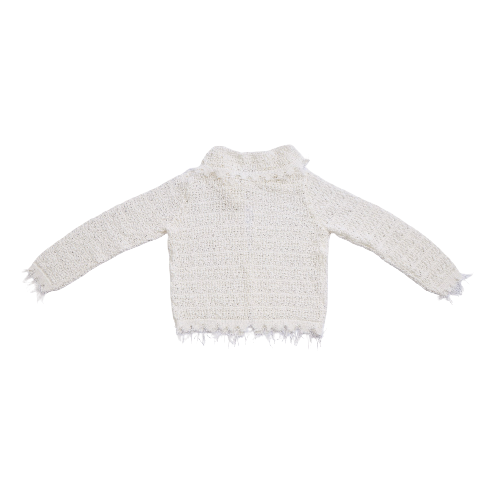 Lace Petal Collar Shirt – White