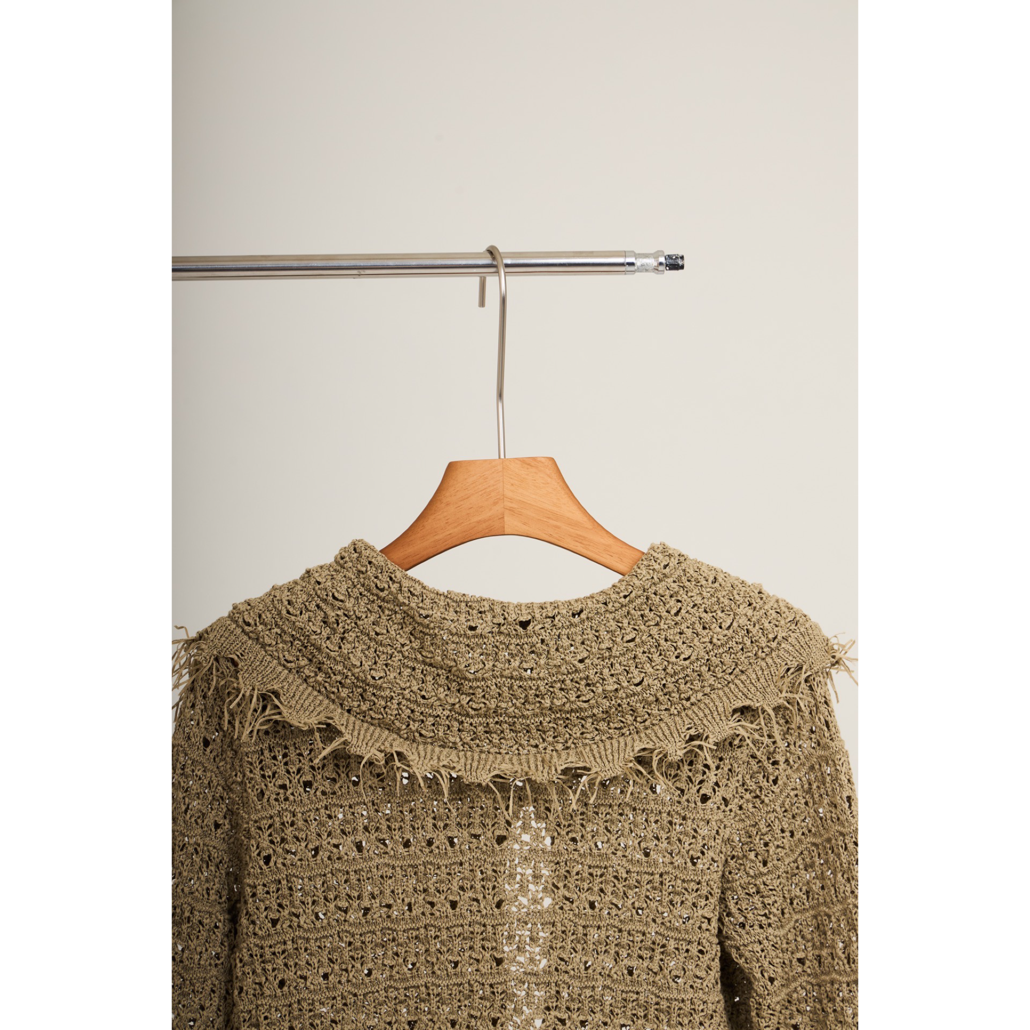 Lace Petal Collar Shirt – Olive