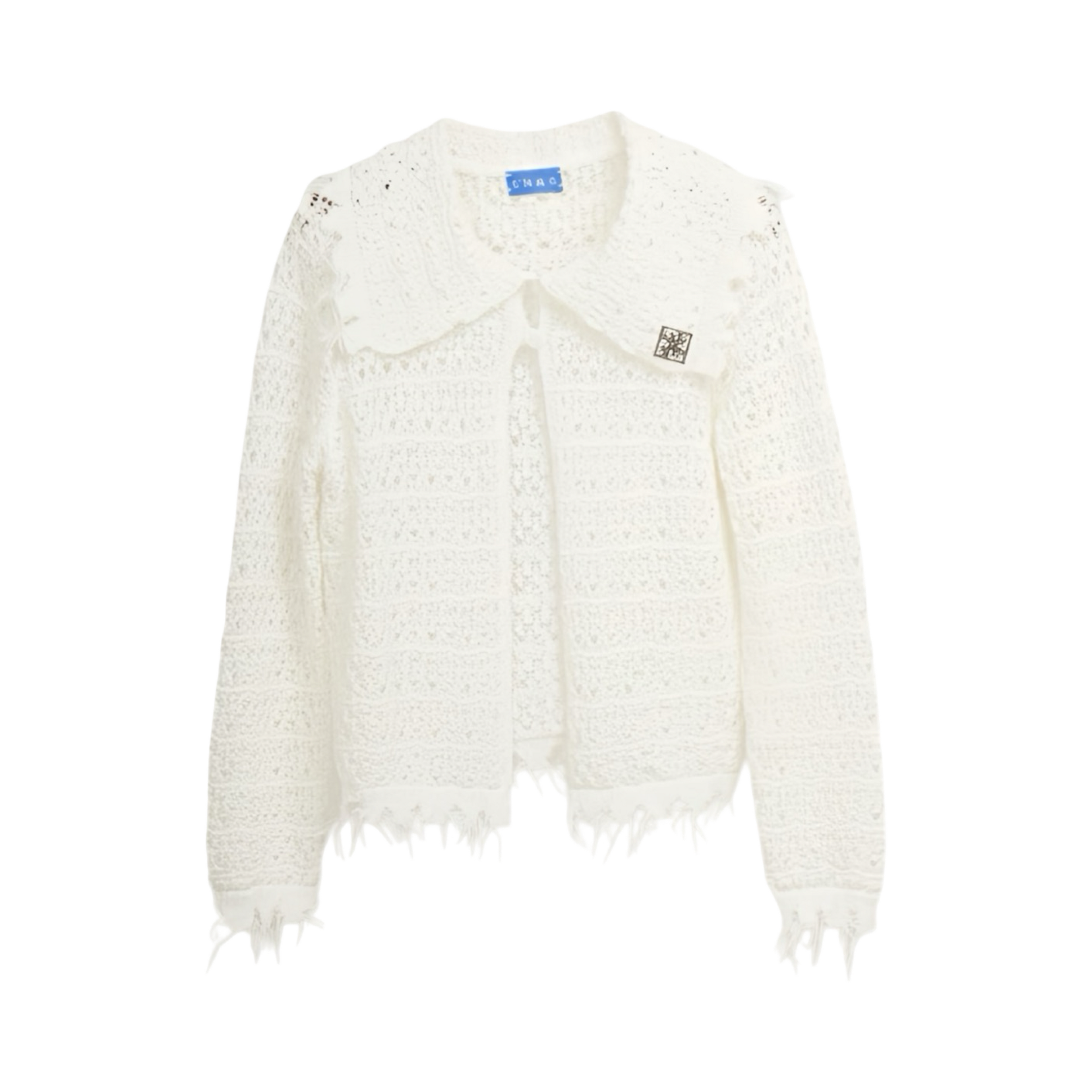 Lace Petal Collar Shirt – White