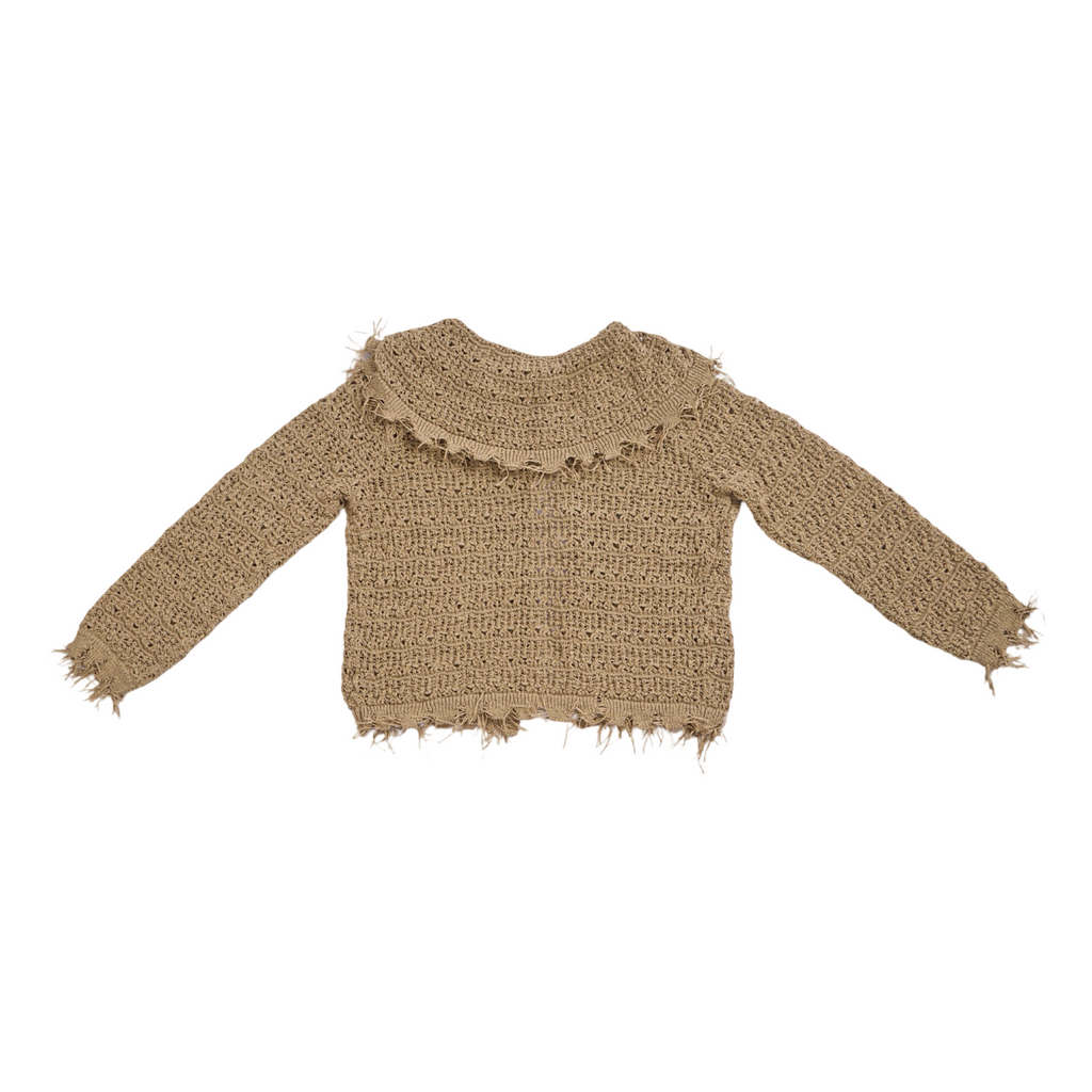 Lace Petal Collar Shirt – Olive