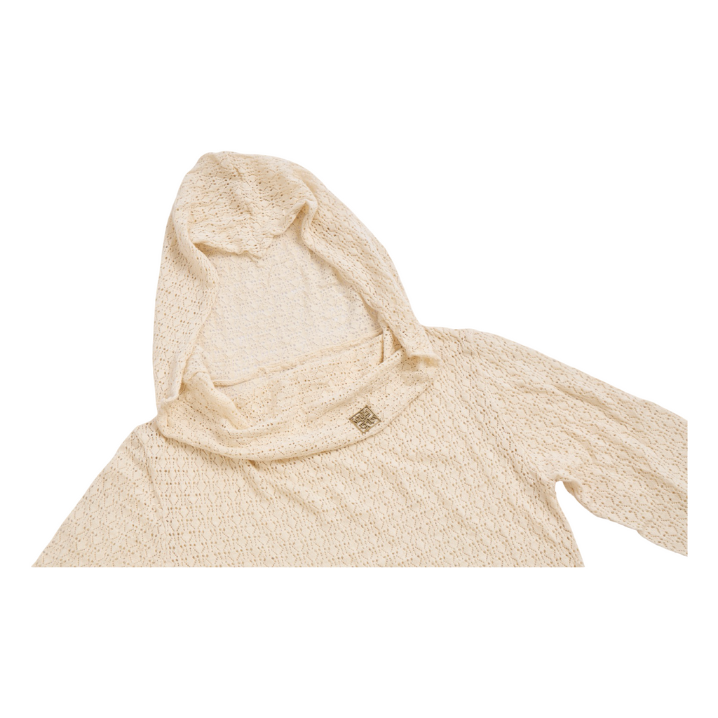 Knit Hoodie Top – Beige