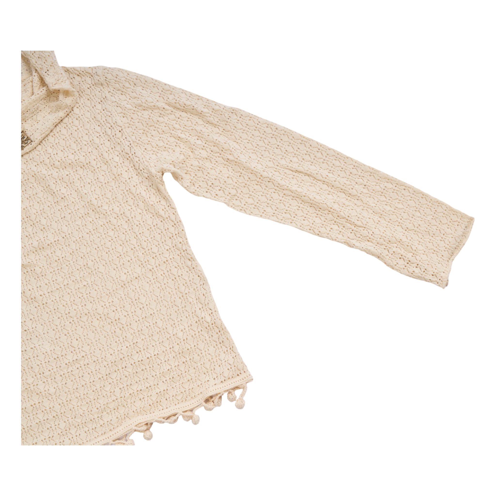 Knit Hoodie Top – Beige