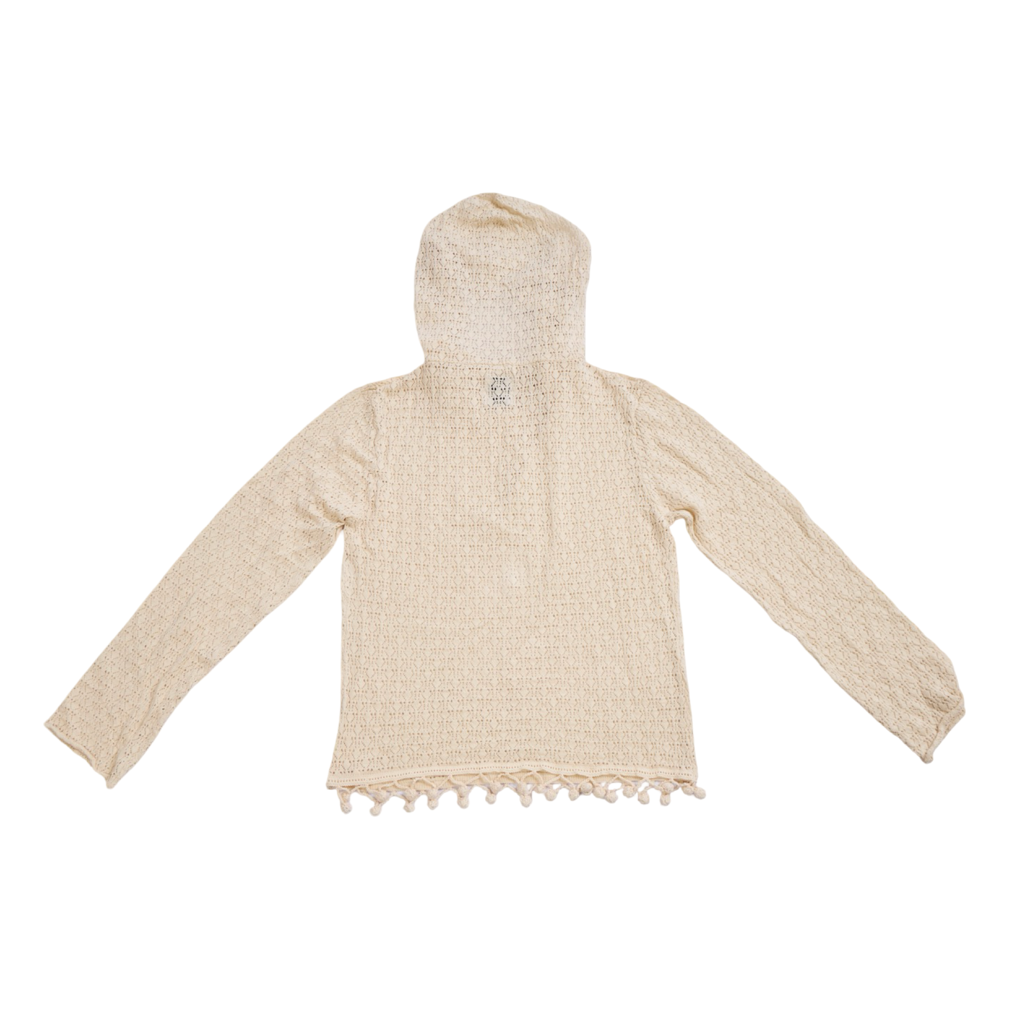Knit Hoodie Top – Beige