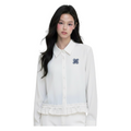 Ruffle Hem Shirt – White