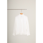 Ruffle Hem Shirt – White