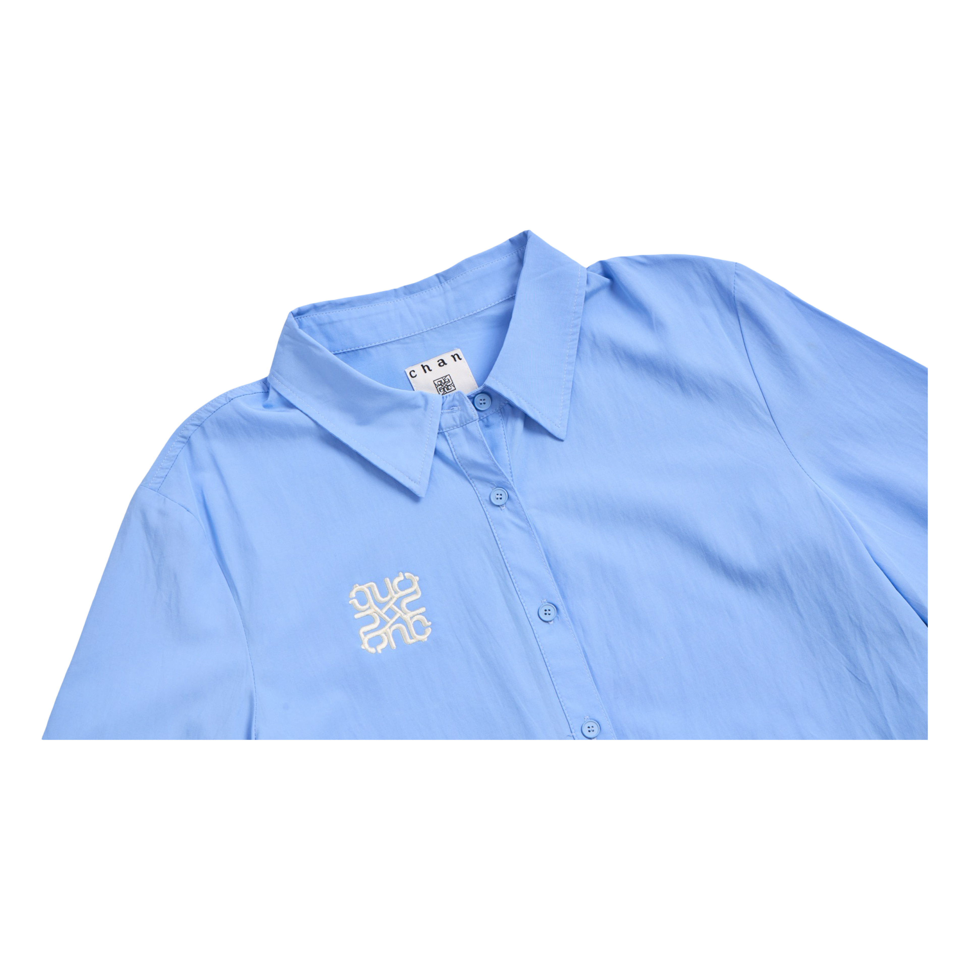 Ruffle Hem Shirt – Blue